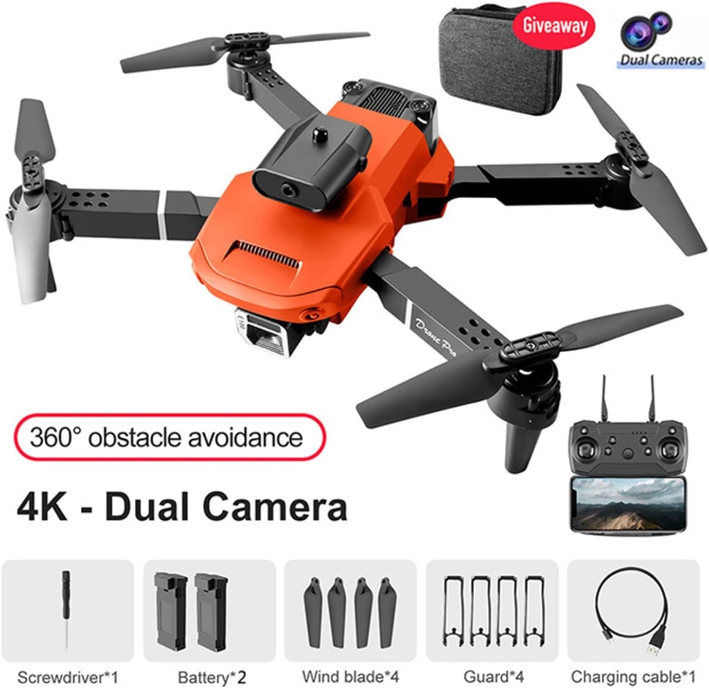 DRONE E100 C/CONTROLE 2.4G 360 UAV AGES